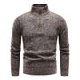 Gestrickter Herrenpullover mit halbem Reißverschluss – Cedric