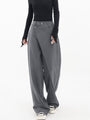 Asymmetrische weite Damenhose mit Doppelknopf – Noa