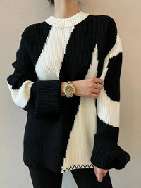 Oversize Zebra-Print Pullover für Damen - Lyla
