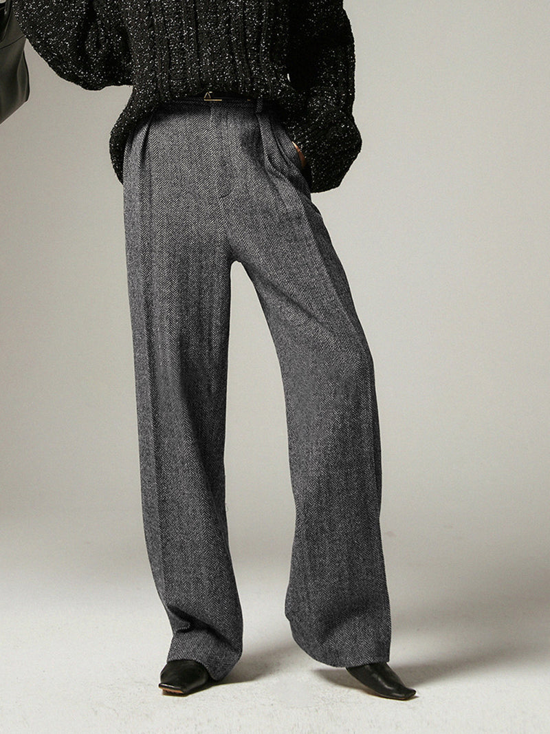 Graue Weite Hose für Damen - Alessia