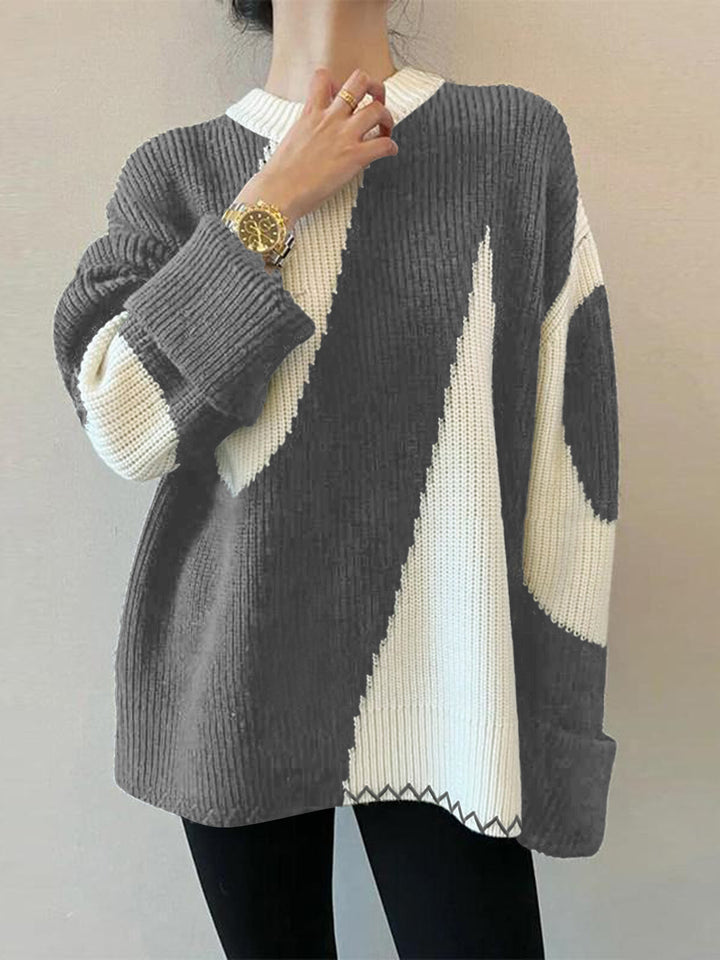 Oversize Zebra-Print Pullover für Damen - Lyla