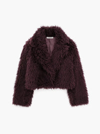 Flauschige Kurzjacke aus Kunstfell - Lina