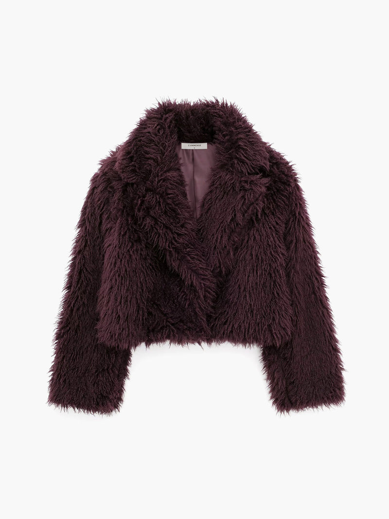 Flauschige Kurzjacke aus Kunstfell - Lina