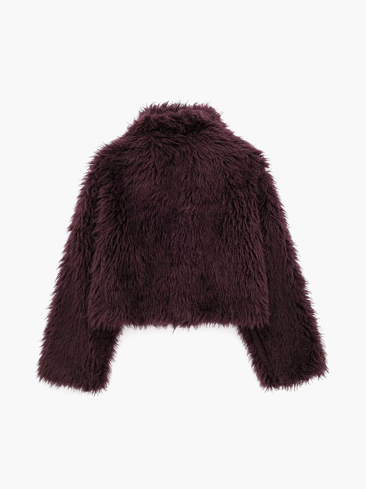Flauschige Kurzjacke aus Kunstfell - Lina