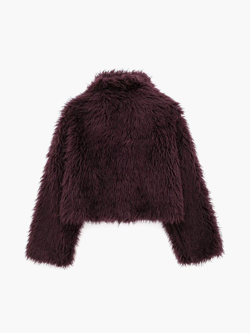 Flauschige Kurzjacke aus Kunstfell - Lina