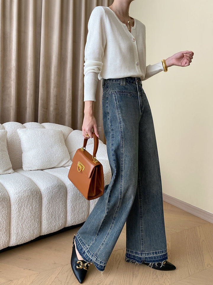 Vintage Damen-Jeans mit weitem Bein - Mila