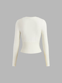 Lässiges Gestricktes Damen-Shirt - Elodie