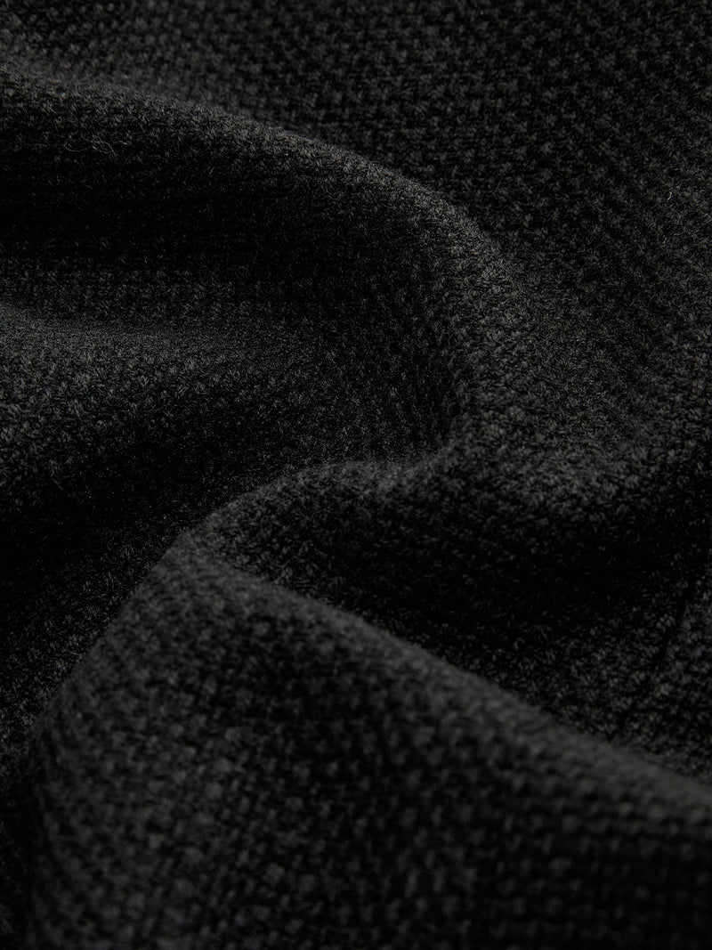 Schwarzer Tweed-Blazer mit Goldknöpfen - Camille