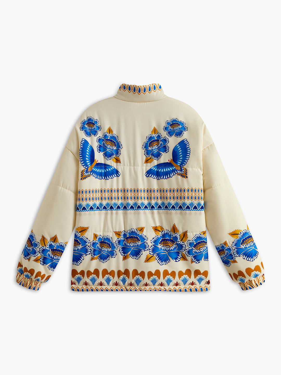 Boho Wintermantel mit Print und Reißverschluss - Zahara