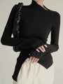 Asymmetrischer Pullover mit Schnitt für Damen - Amelia