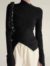 Asymmetrischer Pullover mit Schnitt für Damen - Amelia