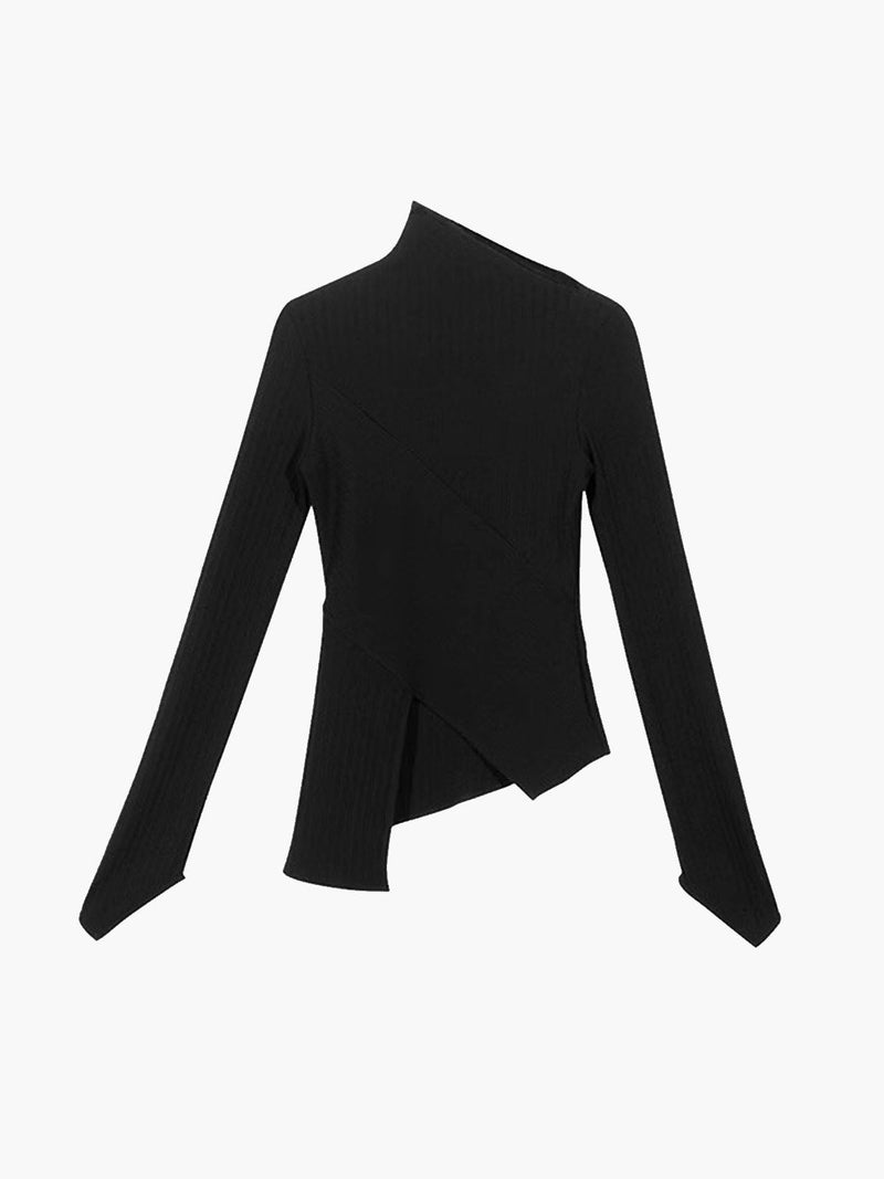 Asymmetrischer Pullover mit Schnitt für Damen - Amelia