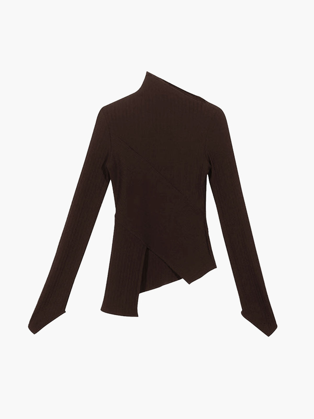 Asymmetrischer Pullover mit Schnitt für Damen - Amelia