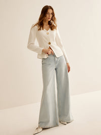 Weißer Slimfit Damen-Blazer - Clara