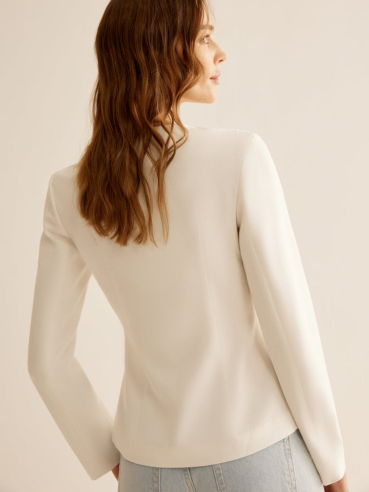 Weißer Slimfit Damen-Blazer - Clara