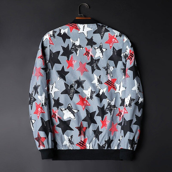 Herren Bomberjacke mit abstraktem Muster - Enzo