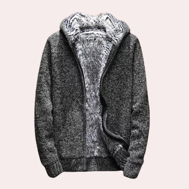 Klassische Gestrickte Kapuzenjacke für Herren - Milan