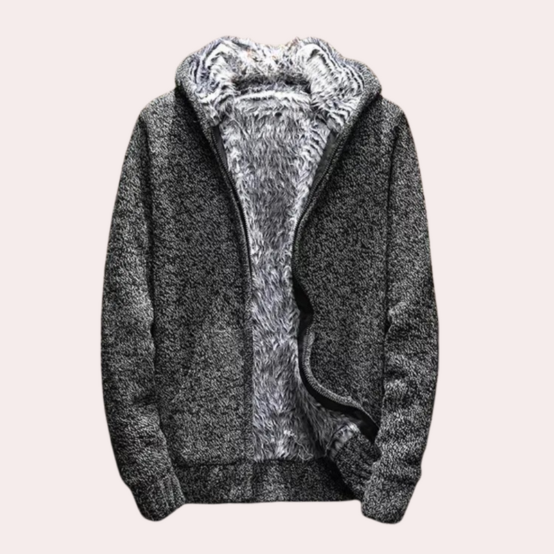 Klassische Gestrickte Kapuzenjacke für Herren - Milan
