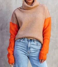 Beeindruckender Color-Block Strickpullover - AutumnVibe