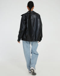 Oversized Los Leren Damesjasje – Yara