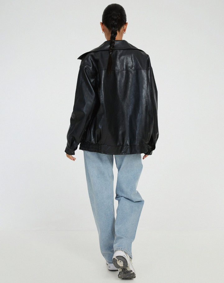 Oversized Los Leren Damesjasje – Yara