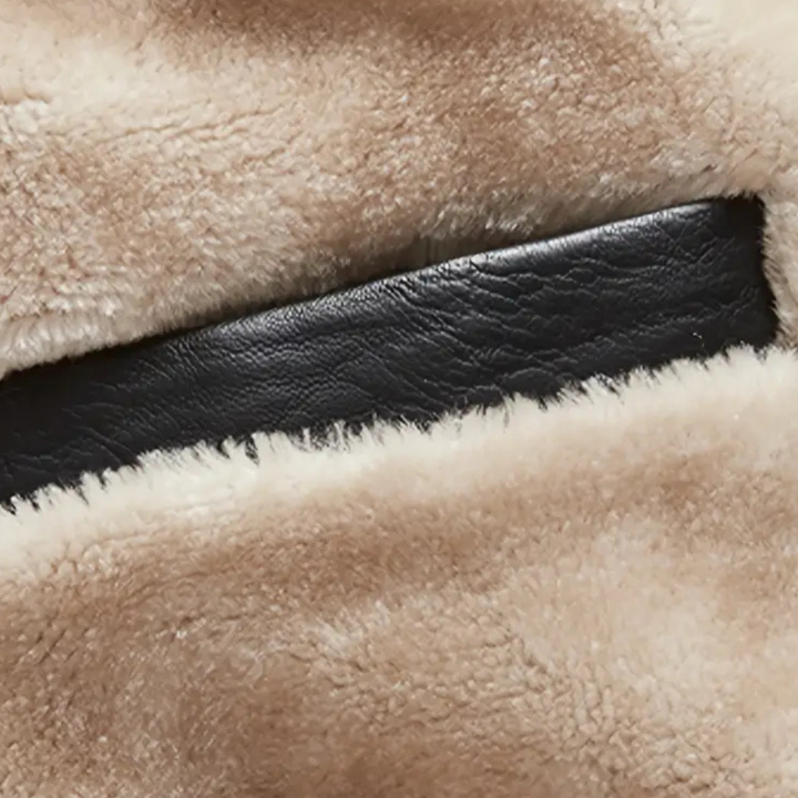 Klassische schwarze Herrenlederjacke mit zeitlosem Design - Luca