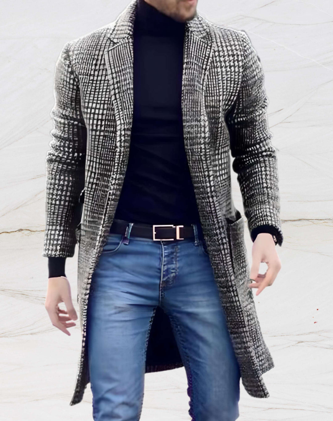 Kariert Herren-Winterjacke - Lucas