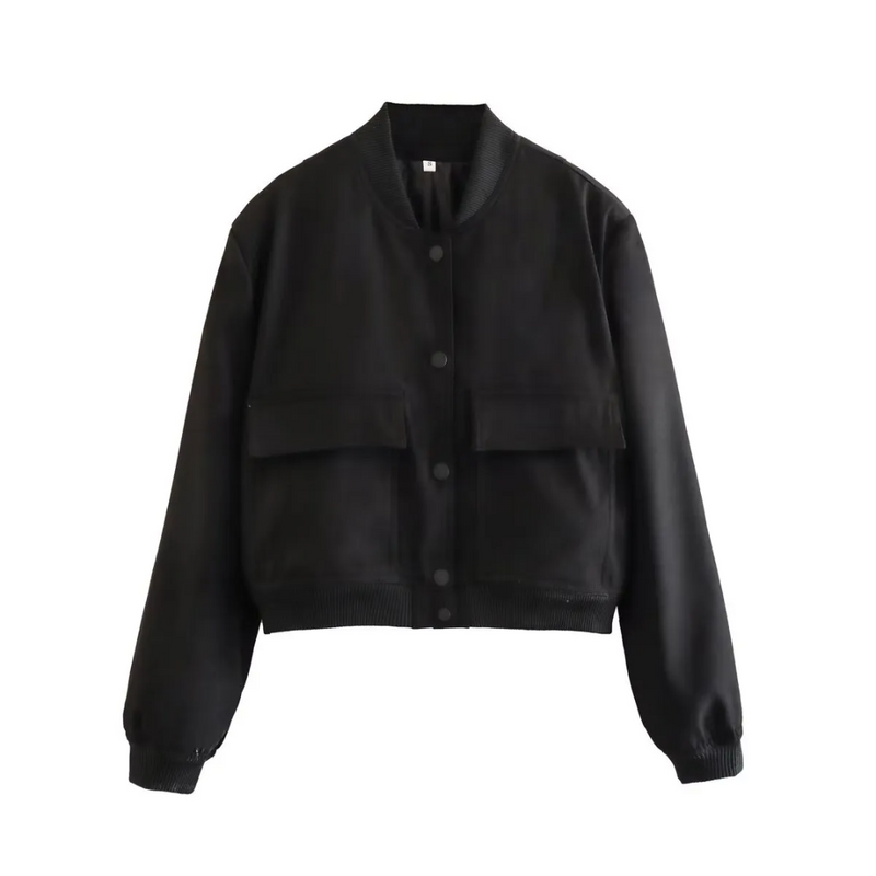 Crystal Cropped Varsity Jacke | Stilvoll & lässig