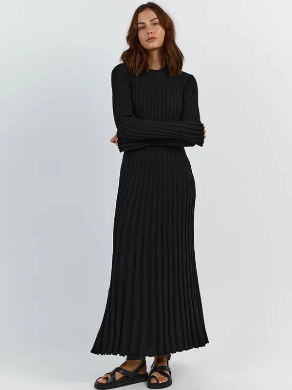 Gracie Gestricktes Maxikleid | Eng & schmeichelhaft
