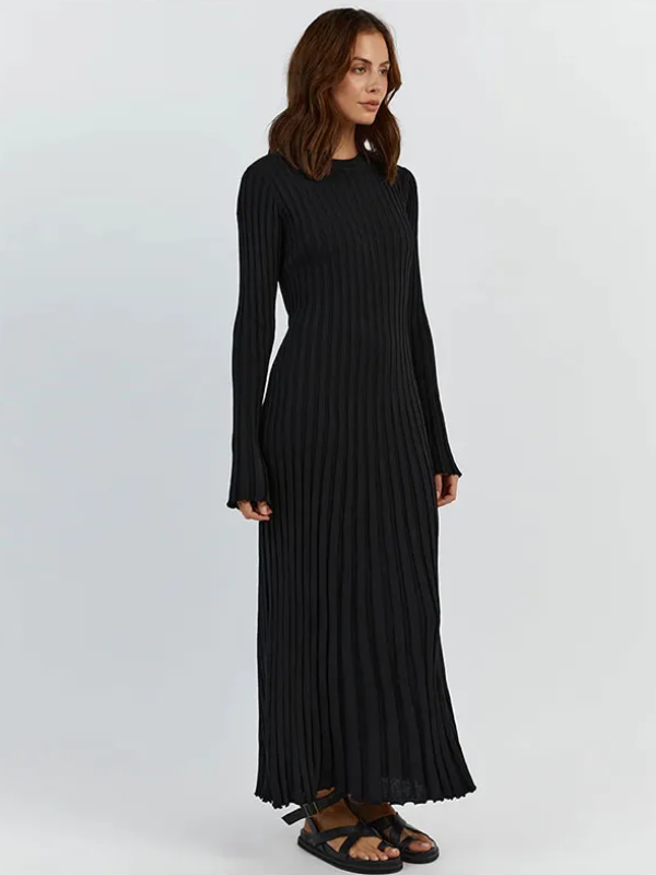 Gracie Gestricktes Maxikleid | Eng & schmeichelhaft