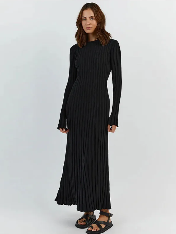 Gracie Gestricktes Maxikleid | Eng & schmeichelhaft