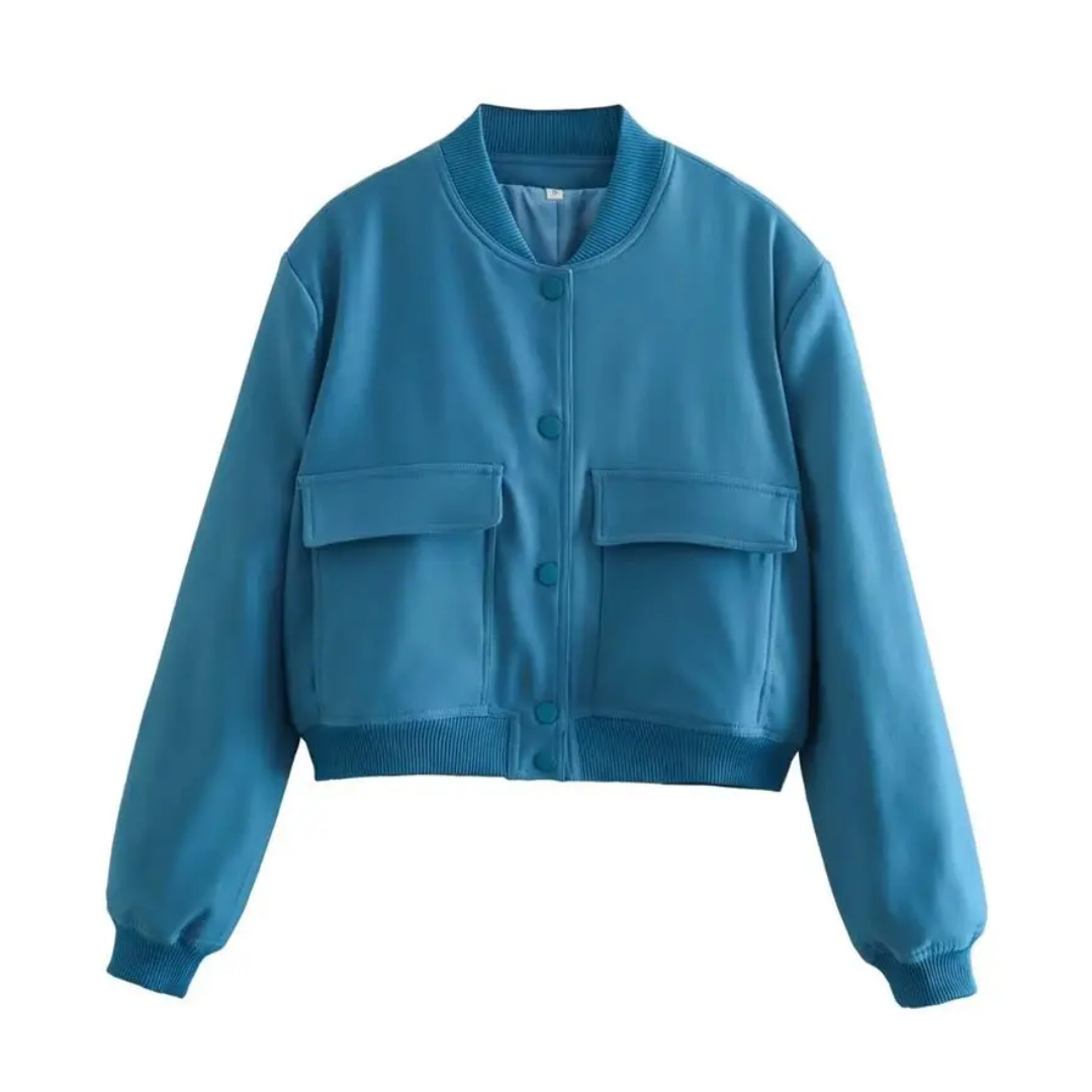 Crystal Cropped Varsity Jacke | Stilvoll & lässig
