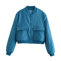 Crystal Cropped Varsity Jacke | Stilvoll & lässig