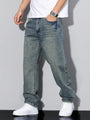 Baggy Jeans - Wide Fit Denim Pants with Washed Look 12