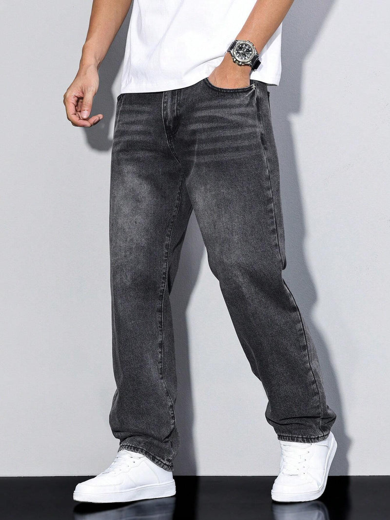 Baggy Jeans - Wide Fit Denim Pants with Washed Look 9