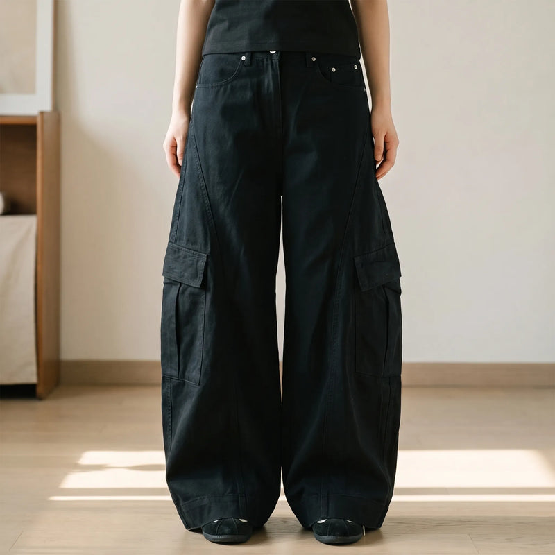 Baggy Wide Leg Trousers -  Faye