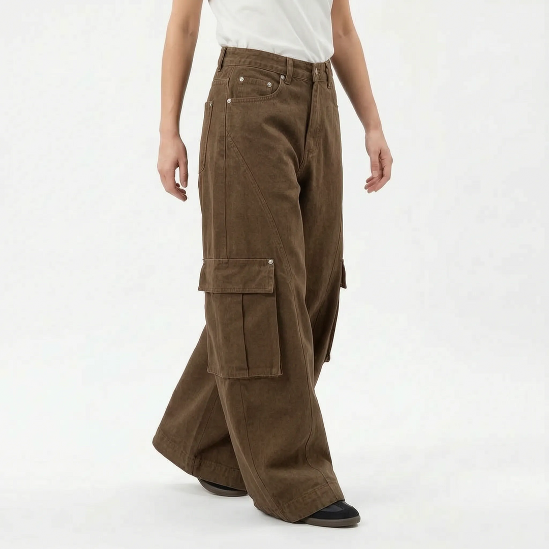 Baggy Wide Leg Trousers -  Faye