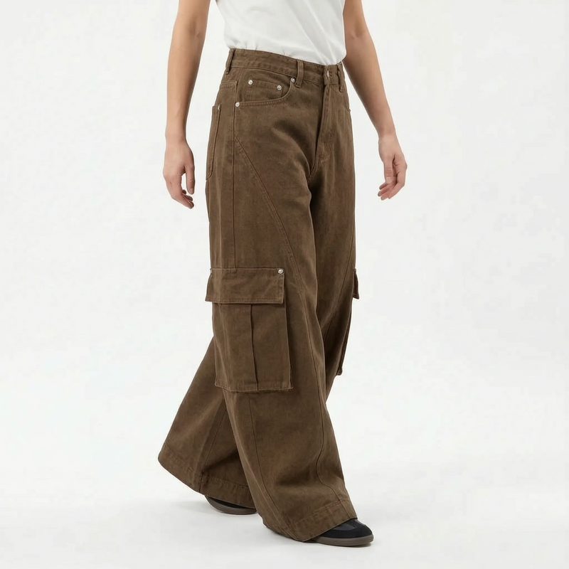 Baggy Wide Leg Trousers -  Faye