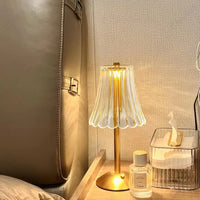 Kabellose Tischlampe mit Kristalldekor und Dimmbarer Beleuchtung - GlamLight