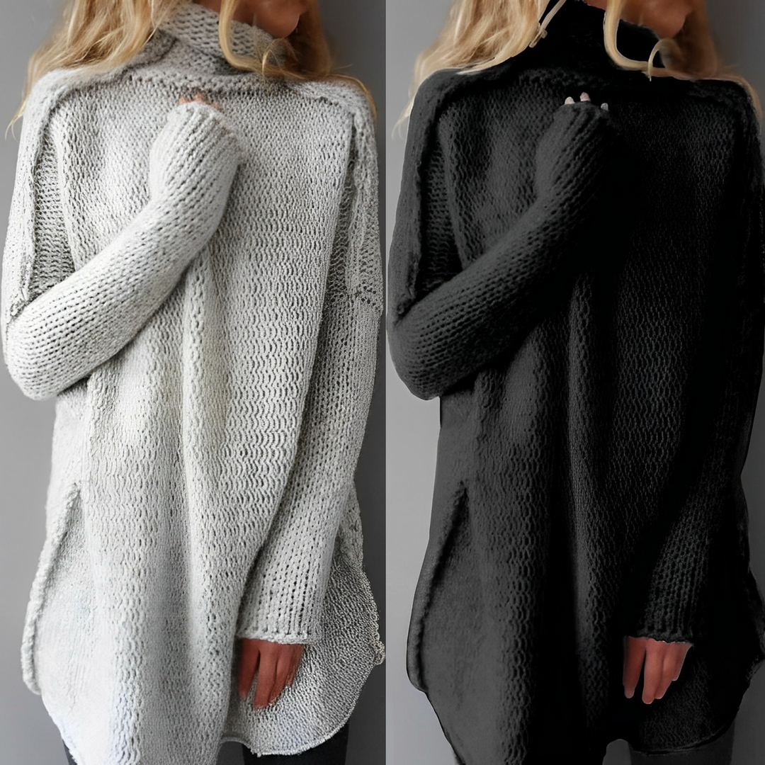 Langer Gestrickter Pullover - Livia