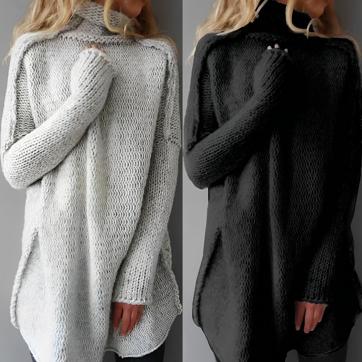 Langer Gestrickter Pullover - Livia