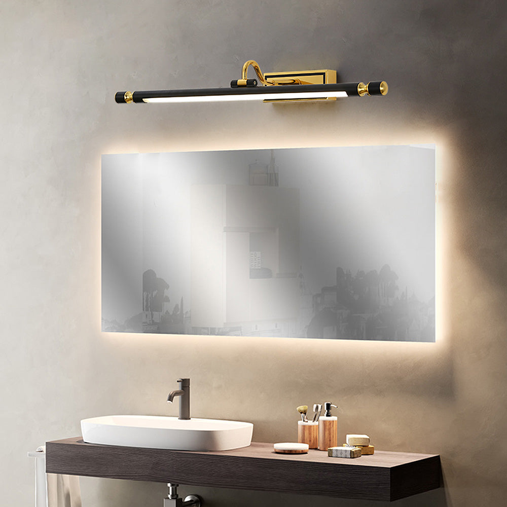 Luxuriöse schwarz-goldene Spiegel-Leuchte – LumoGold