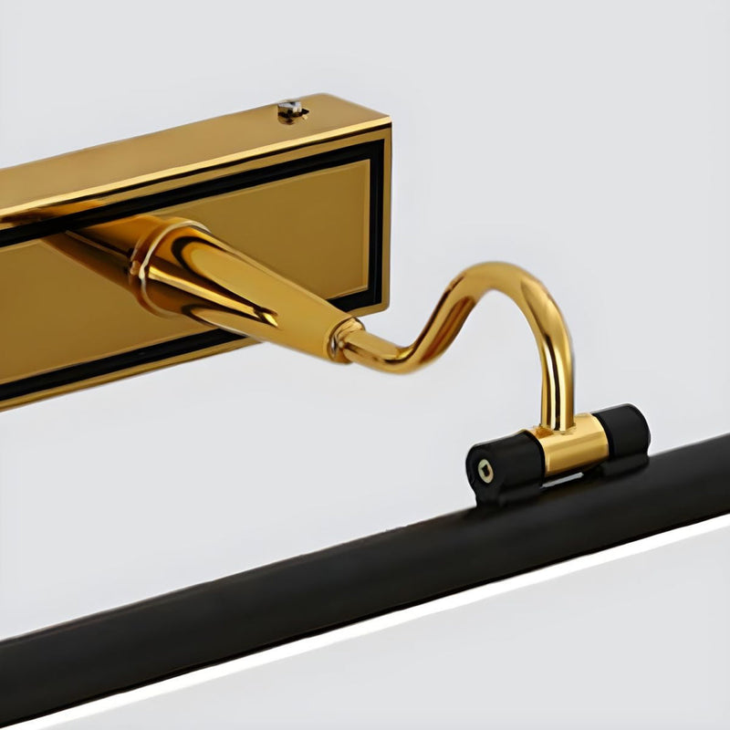 Luxuriöse schwarz-goldene Spiegel-Leuchte – LumoGold