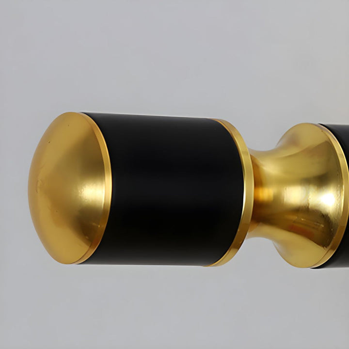 Luxuriöse schwarz-goldene Spiegel-Leuchte – LumoGold
