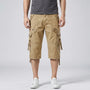 Below-Knee Loose Cargo Capri Pants - Troy