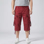 Below-Knee Loose Cargo Capri Pants - Troy