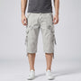 Below-Knee Loose Cargo Capri Pants - Troy