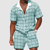 Zweiteiliger Herren-Sommer-Set mit Karomuster – Jules