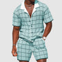Zweiteiliger Herren-Sommer-Set mit Karomuster – Jules
