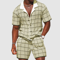 Zweiteiliger Herren-Sommer-Set mit Karomuster – Jules